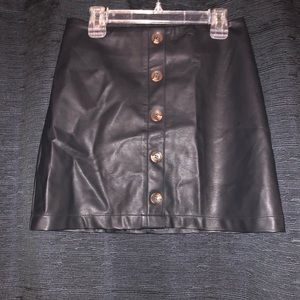 Faux leather mini skirt
